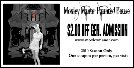 DFW's Moxley Manor Haunted House Coupon